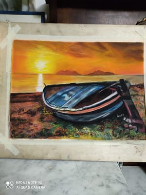 tramonto al Tono Pittura - Galleria d\'Arte Online Expositio con Artisti ed Opere Reali