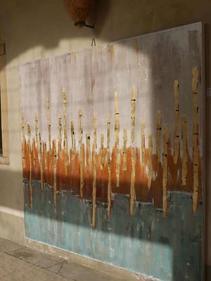 GOLDEN LANDSCAPE Pittura - Galleria d\'Arte Online Expositio con Artisti ed Opere Reali