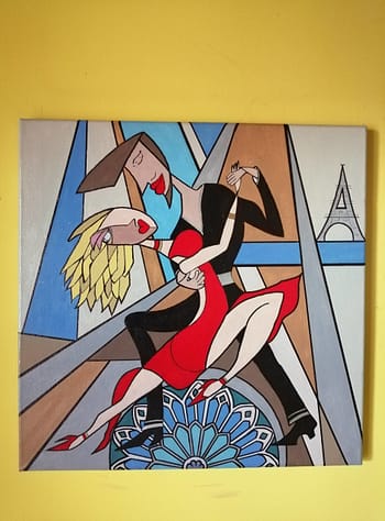 Tango a Parigi Pittura - Galleria d\'Arte Online Expositio con Artisti ed Opere Reali