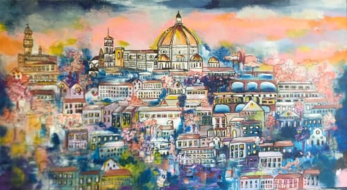 Florence Italy Pittura - Galleria d\'Arte Online Expositio con Artisti ed Opere Reali