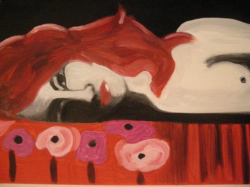 Red girl Pittura - Galleria d\'Arte Online Expositio con Artisti ed Opere Reali