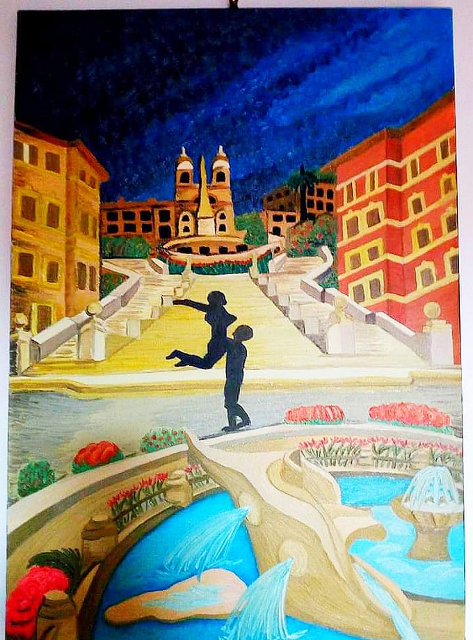 Piazza di Spagna Pittura - Galleria d\'Arte Online Expositio con Artisti ed Opere Reali