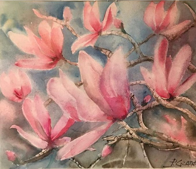 Magnolia Japan Pittura - Galleria d\'Arte Online Expositio con Artisti ed Opere Reali